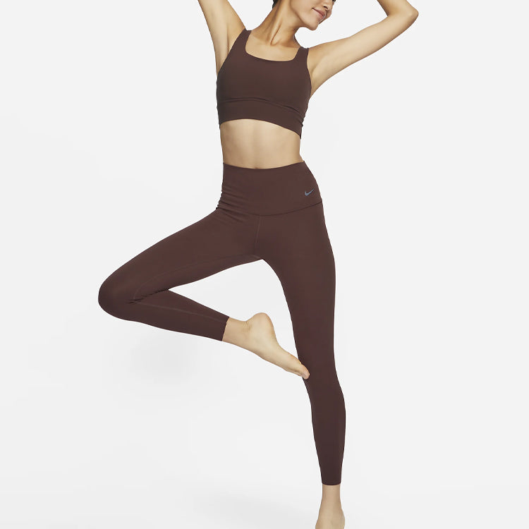 Леггинсы (WMNS) Nike Zenvy Gentle-Support High-Waisted Leggings 'Earth', коричневый — фото 3