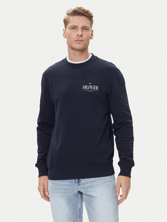 

Свитшот regular fit Stacked MW0MW39376 Tommy Hilfiger, синий
