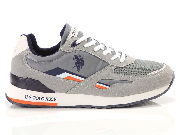 

Серые мужские кроссовки из эко-ткани U.S. Polo Assn.