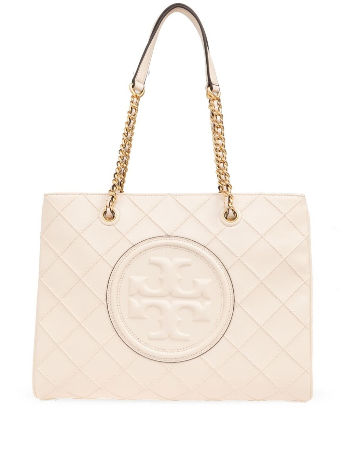 

Tory Burch сумка-тоут из кожи Fleming, нейтральный цвет