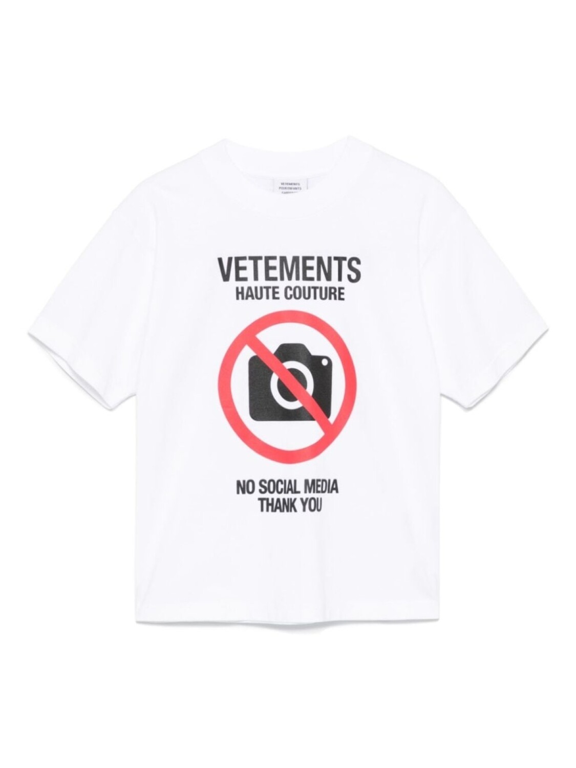 

Футболка без социальных сетей Vetements Kids, белый