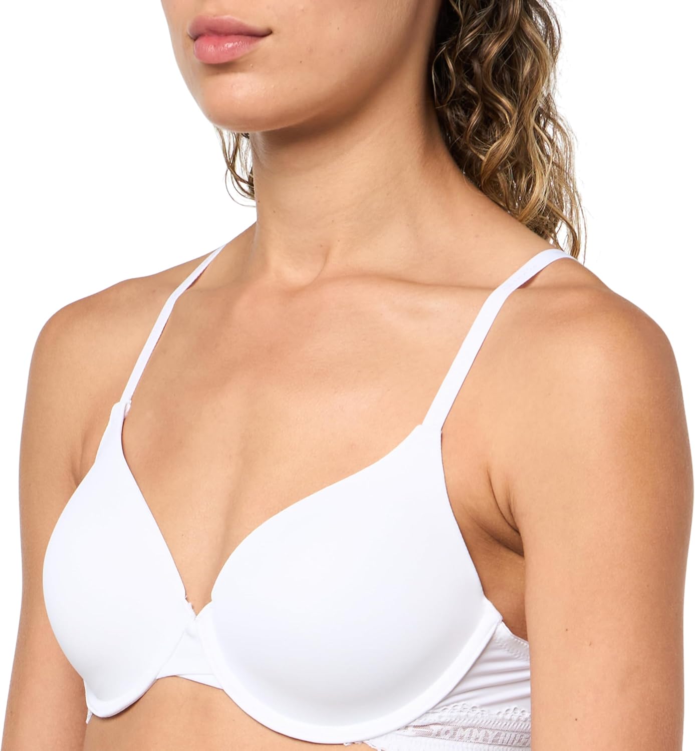 Женский бюстгальтер-майка Tommy Hilfiger с кружевной отделкой и микрофиброй, Bright White — фото 4