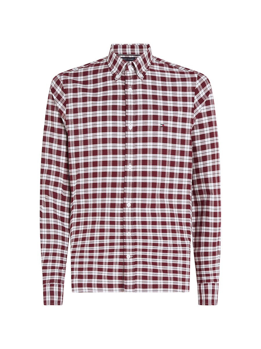 

Клетчатая рубашка TOMMY HILFIGER Regular fit Button Up Shirt Oxford, бордо