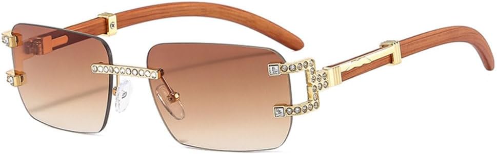 

Солнцезащитные очки MUTYNE с алмазной огранкой, ретро-стиль, безрамочные, роскошные, с градиентным переходом цвета, модные квадратные, для мужчин и женщин, C03 Gold.tea