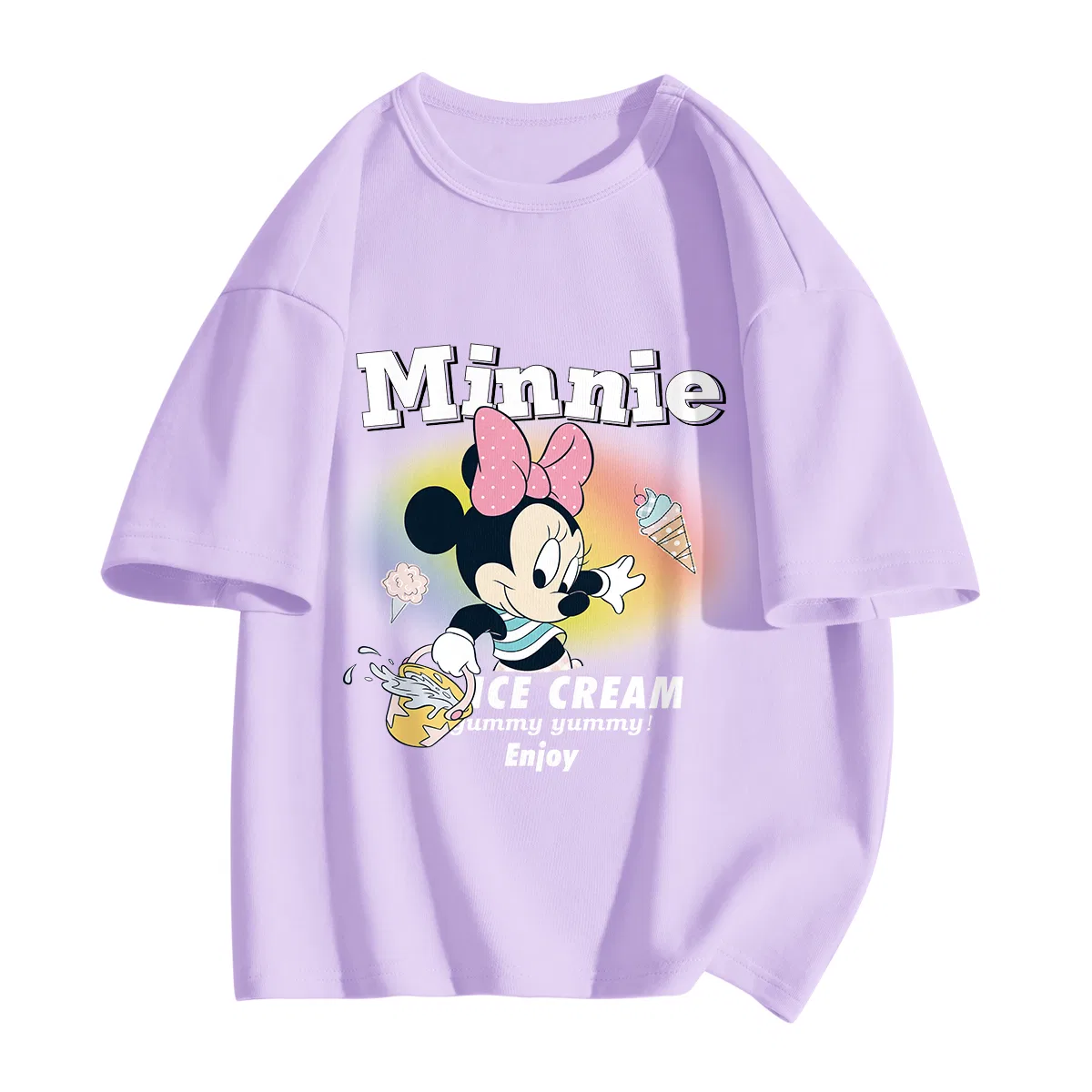 Футболка детская с принтом Disney Dazzling Color Taro Purple