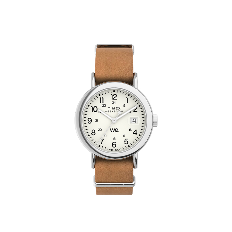 

TIMEX Weekender Brand New Collection наручные часы кварцевый механизм кожаный ремешок белый циферблат унисекс