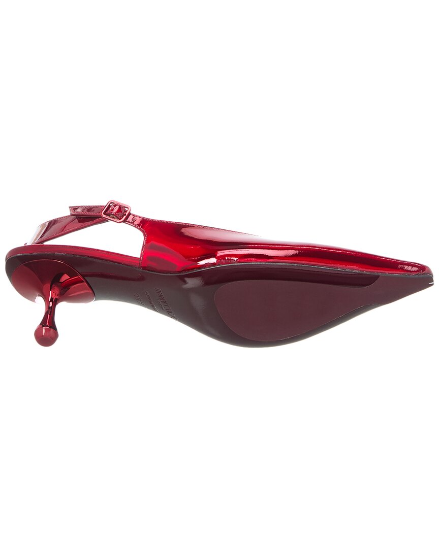 Джимми Чу Amel 50 Кожаные Туфли-лодочки на ремешке Jimmy Choo, красный — фото 4