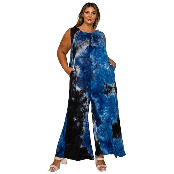

Повседневный комбинезон пакс тай-дай с карманами plus size L I V D