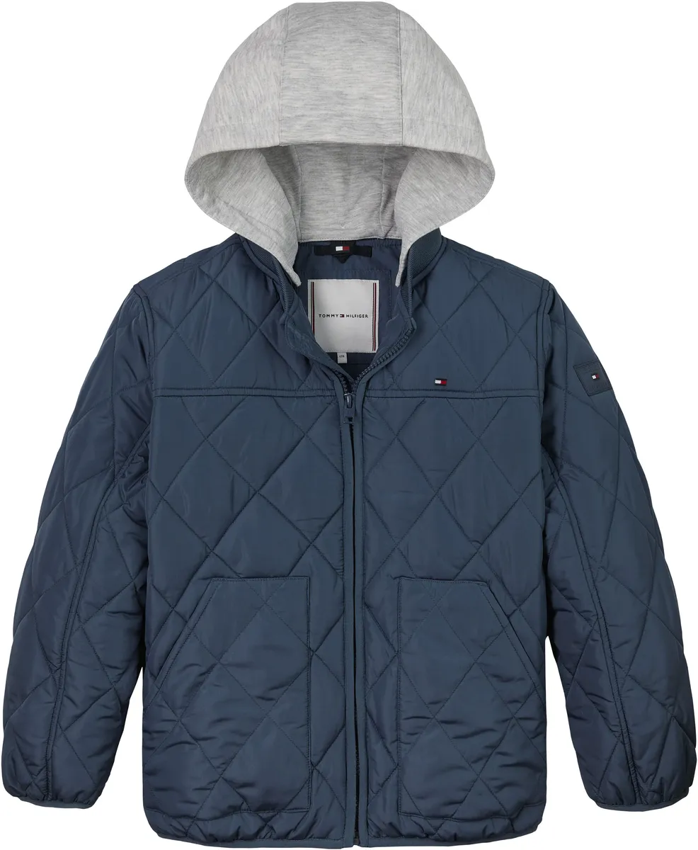 

Верхняя куртка Tommy Hilfiger "LIGHT PADDED QUILTED JACKET", с капюшоном, для малышей до 2 лет, с вышивкой логотипа, цвет Aegean Sea