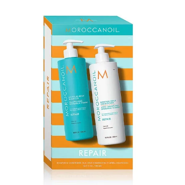 Шампунь и кондиционер увлажняют и восстанавливают кожу. MOROCCANOIL Duo Box Repair 1 шт
