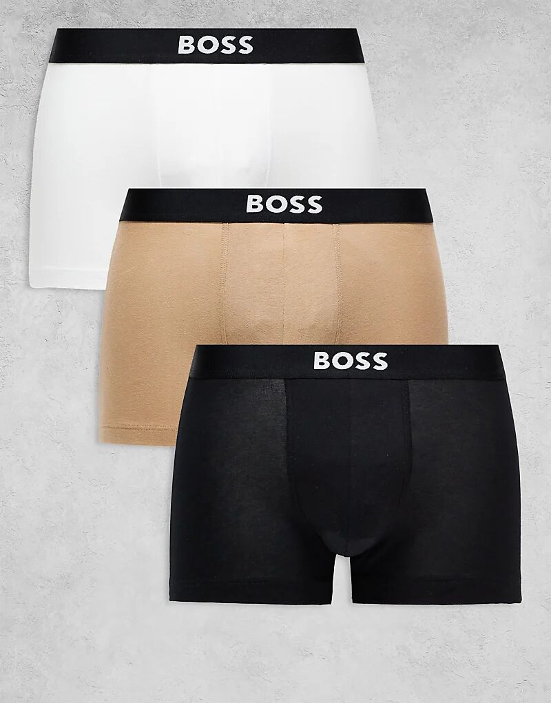 

Комплект из 3 трусов-боксеров Boss One черного, белого и бежевого цветов Boss Bodywear