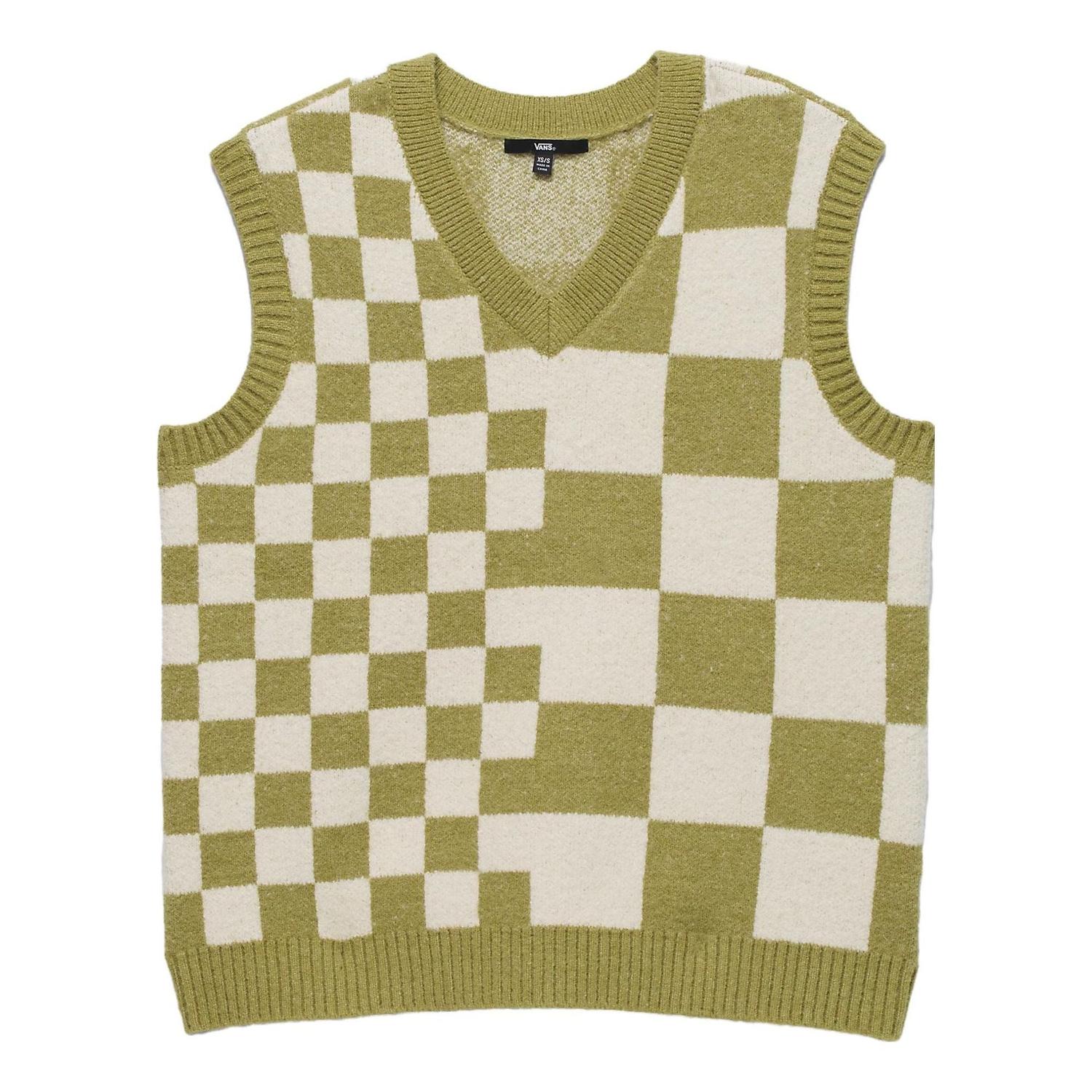 

Жилет (WMNS) Vans Courtyard Checker Sweater Vest 'Green White'
