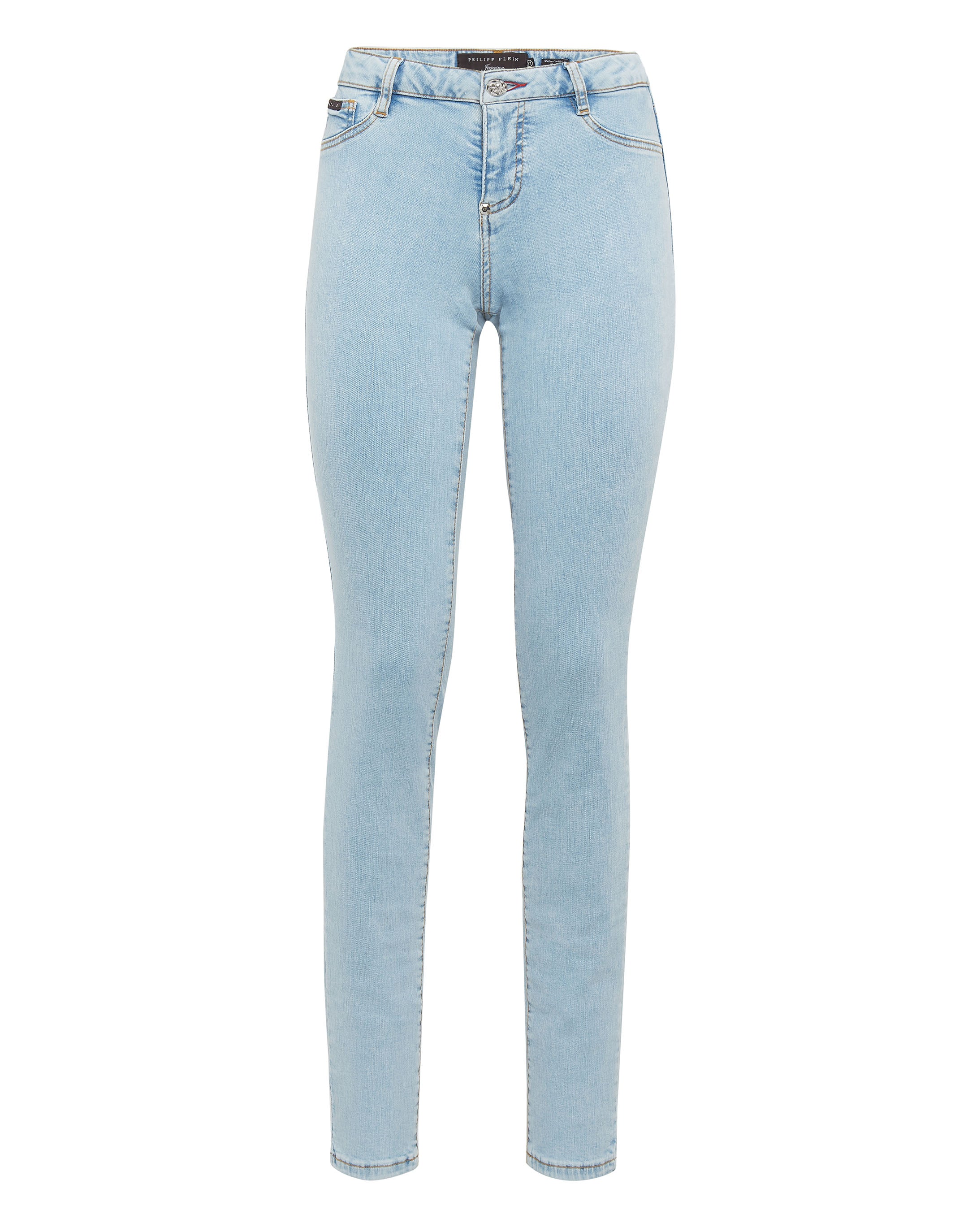 

Джинсовые джеггинсы PHILIPP PLEIN, цвет ice frost