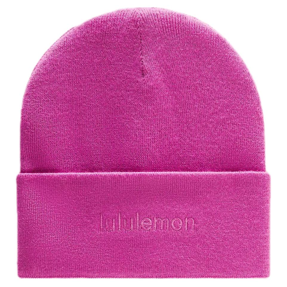 

Lululemon Шерстяная вязаная шапка унисекс черная, Pink
