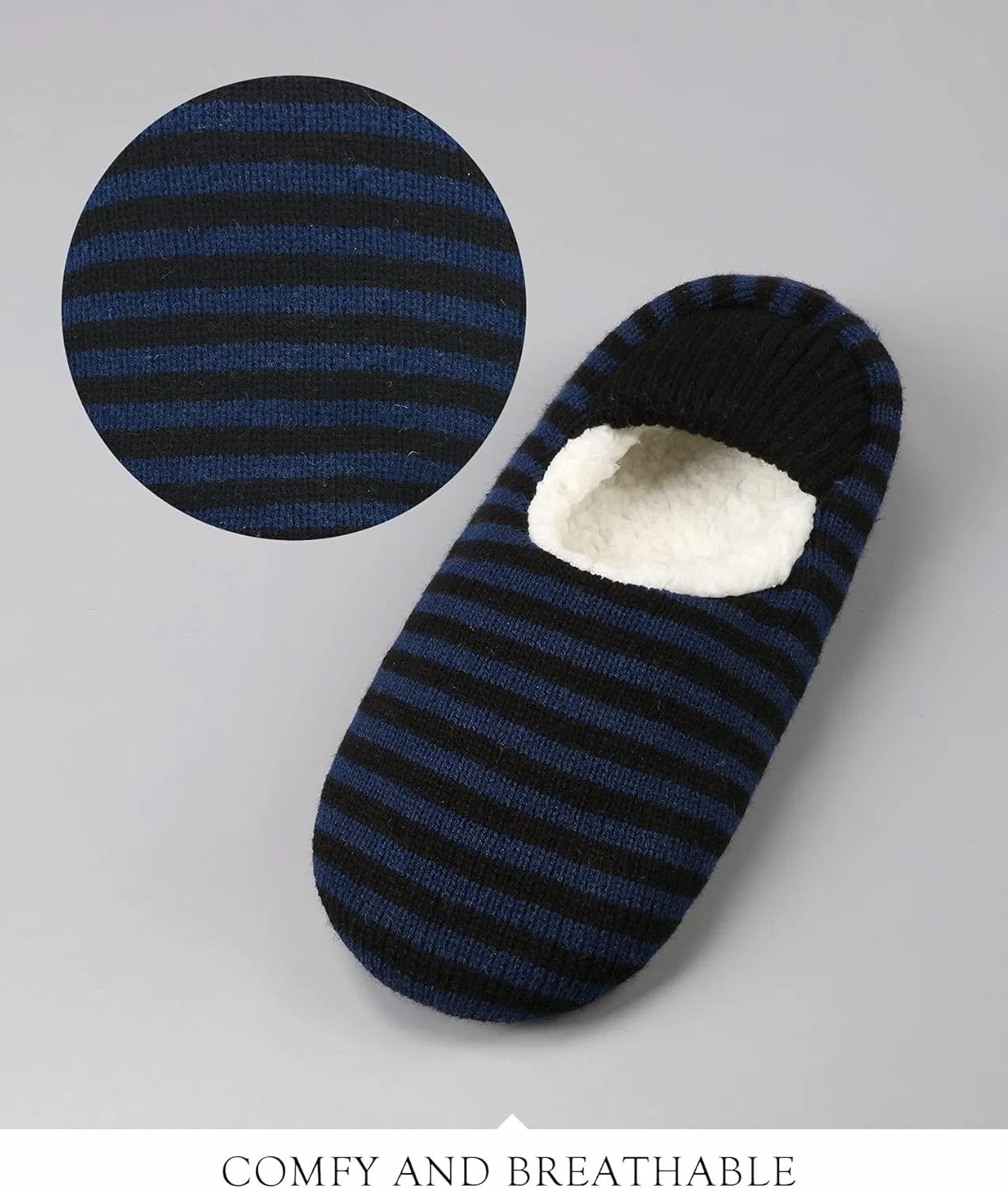 Тапочки с мягкой подошвой, Navy Stripe VAGUKU — фото 4