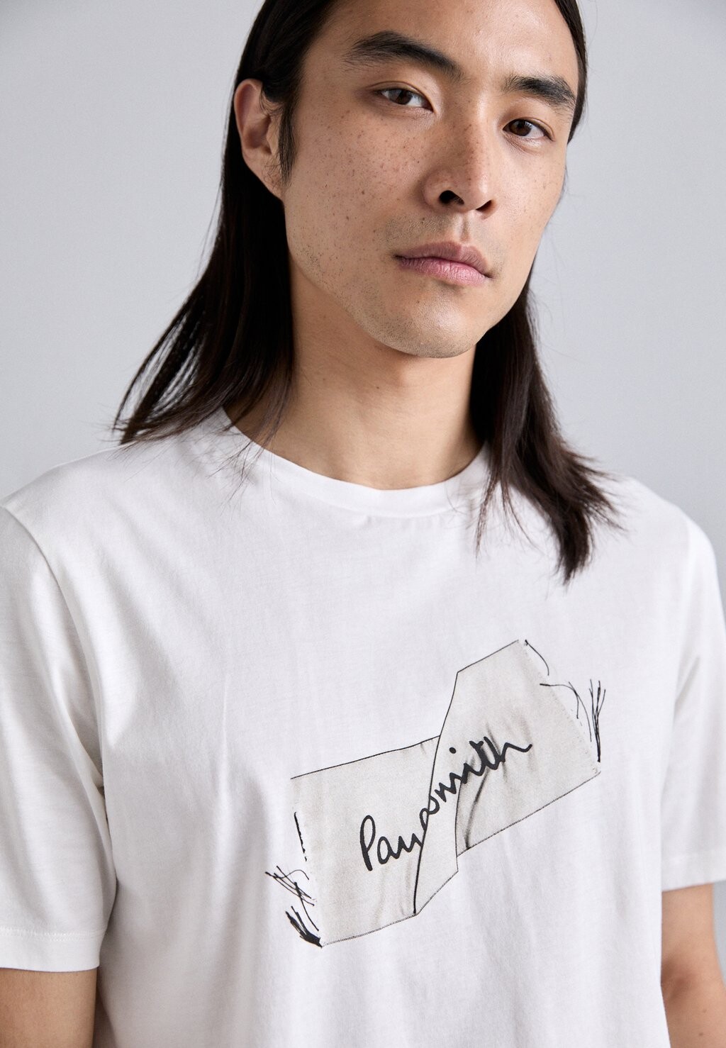 

Футболка с принтом LABEL Paul Smith, белый
