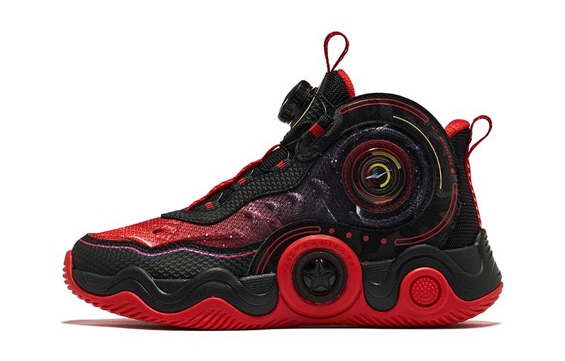 

Высокие детские баскетбольные кроссовки black red для подростков ERKE KIDS, черный/Cinnabar красный