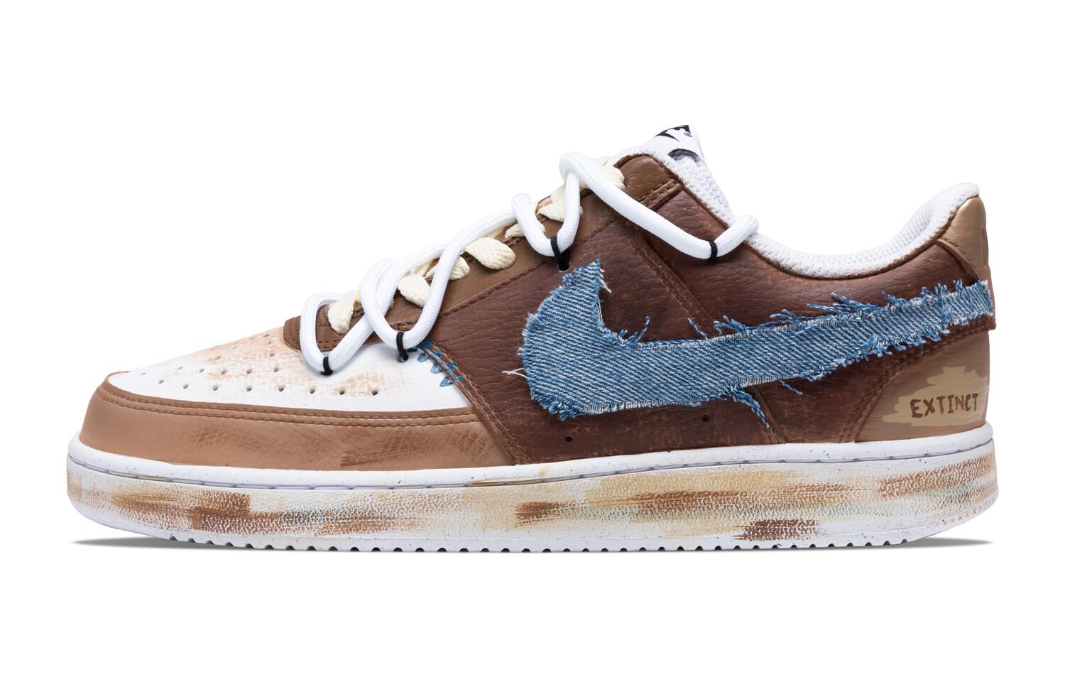 

Кроссовки для скейтборда Court Vision 1 мужские с низким верхом белый/коричневый/синий Nike