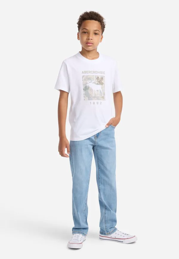 Джинсы прямого кроя с прямыми штанинами Abercrombie & Fitch, Light Blue — фото 2