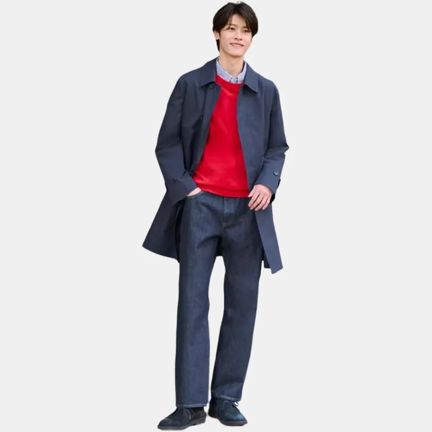Джинсы унисекс умеренного прямого кроя UNIQLO, Lake Blue — фото 4