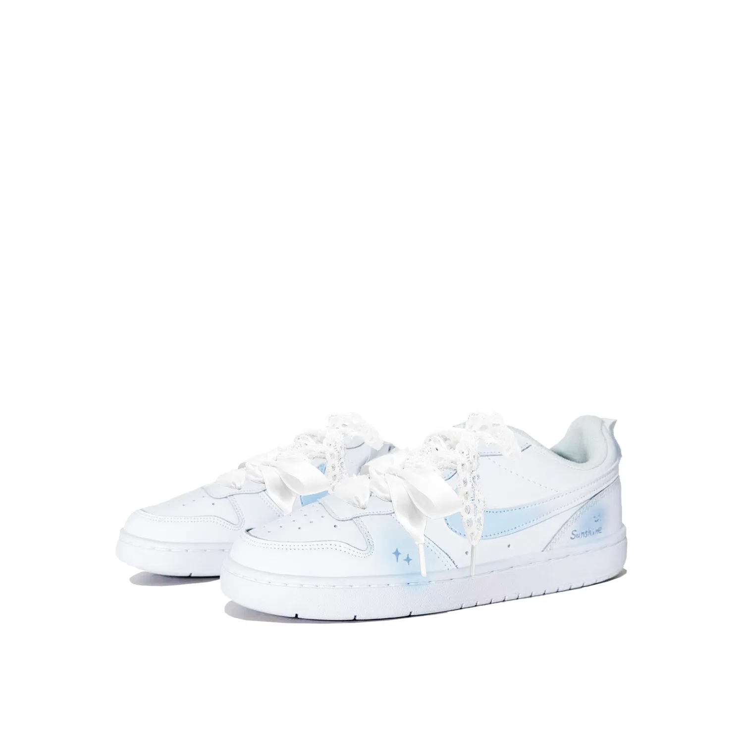 Детские скейтбординговые кроссовки Nike Court Borough Kids Blue/White — фото 4