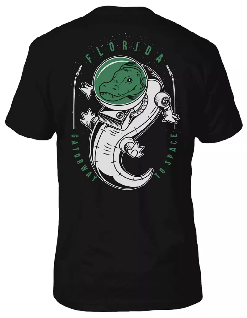 

Мужская футболка FloGrown Gatorway To Space с короткими рукавами, черный
