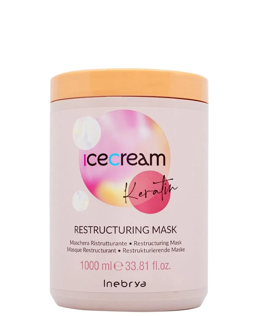 Маска восстанавливающая «Ice Cream Keratin Restructuring Mask» от Inebrya, 1000 мл Inebrya