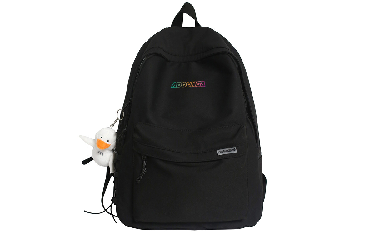 

Рюкзак унисекс Adoonga, Черный + украшение в виде утки-заправки
