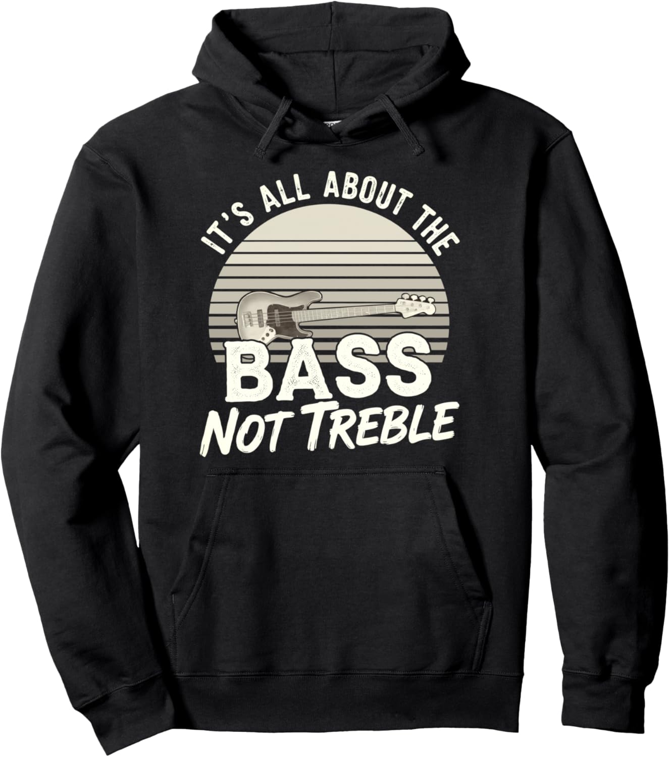 

Худи в стиле ретро с изображением электробасиста и гитариста. Все дело в басе Music Lover Apparel, черный