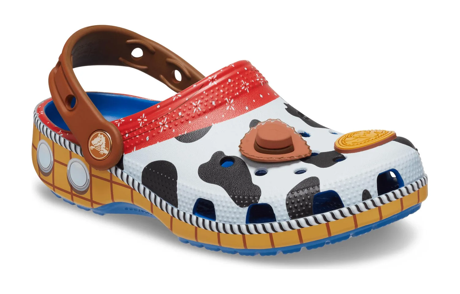 Классические клоги Toy Story Woody для детей Crocs, черный белый — фото 3