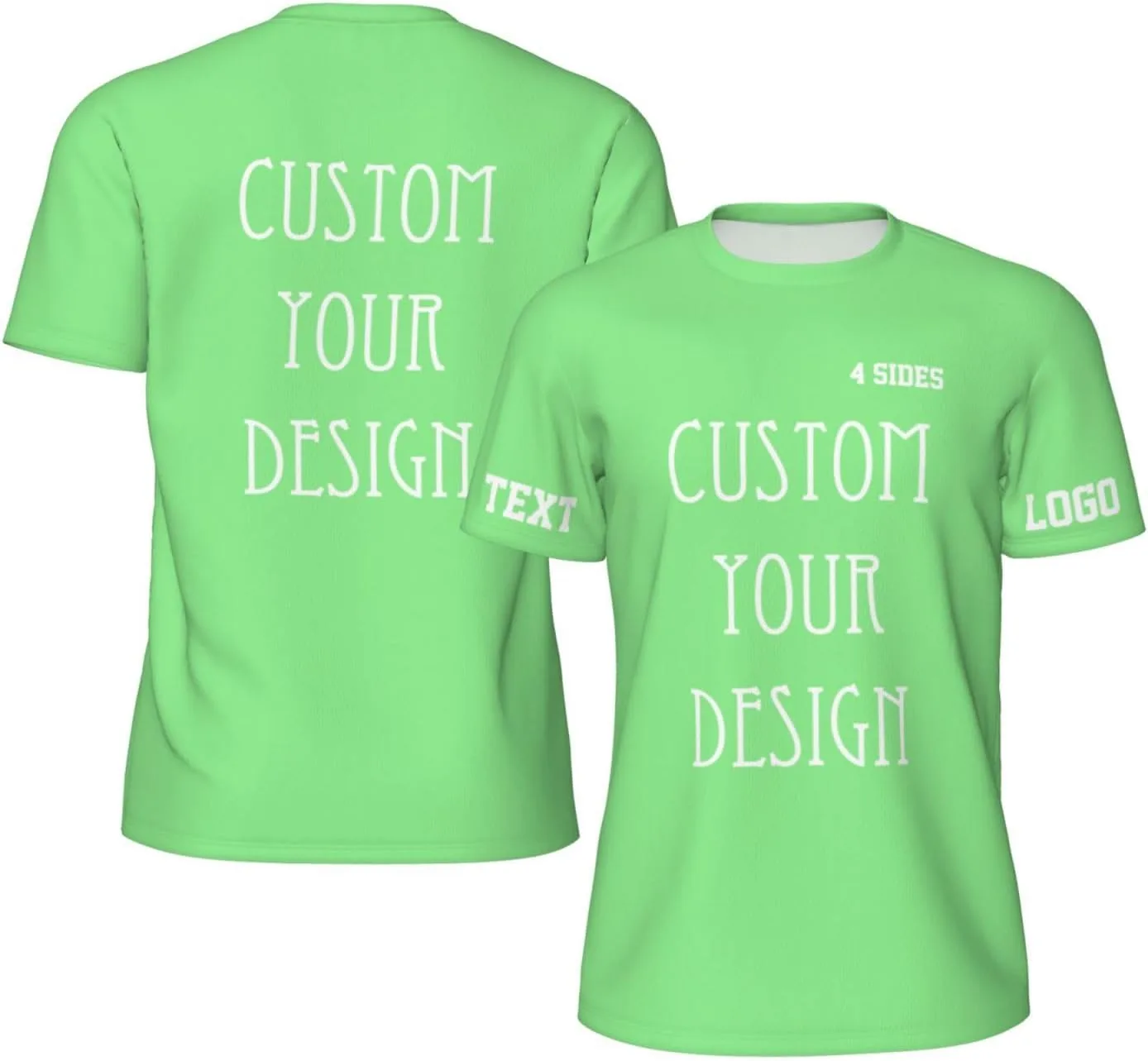 

Футболка Custom для мужчин с принтом на все стороны