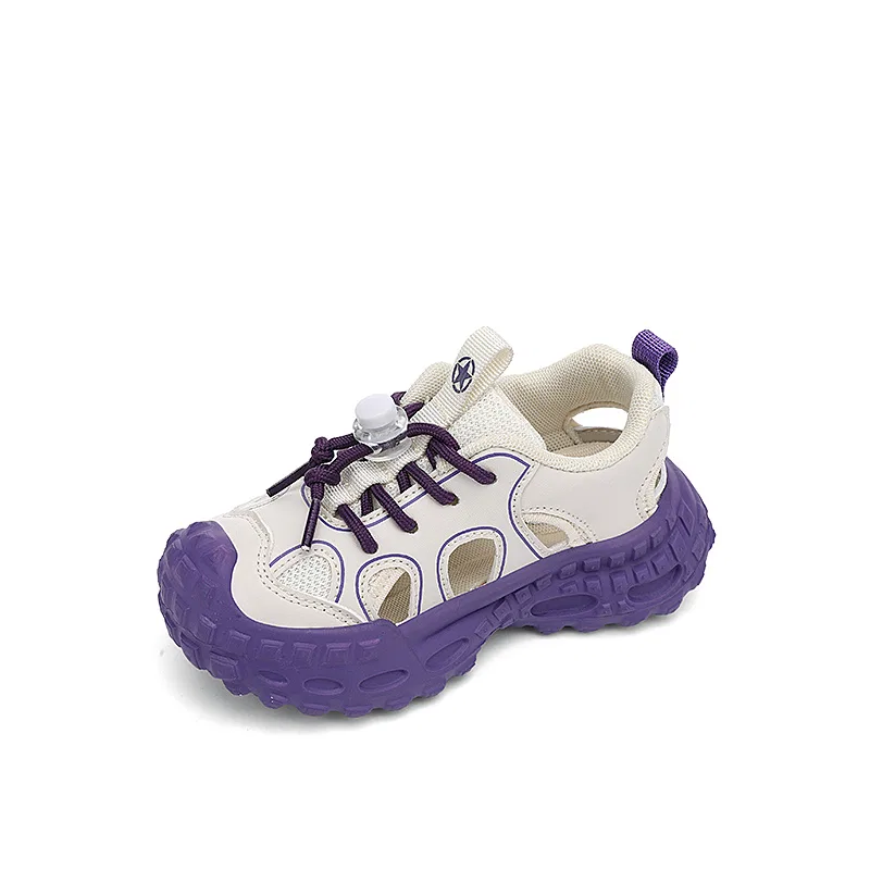 Детские сандалии из искусственной кожи и текстиля Low top Jeep, Beige Purple