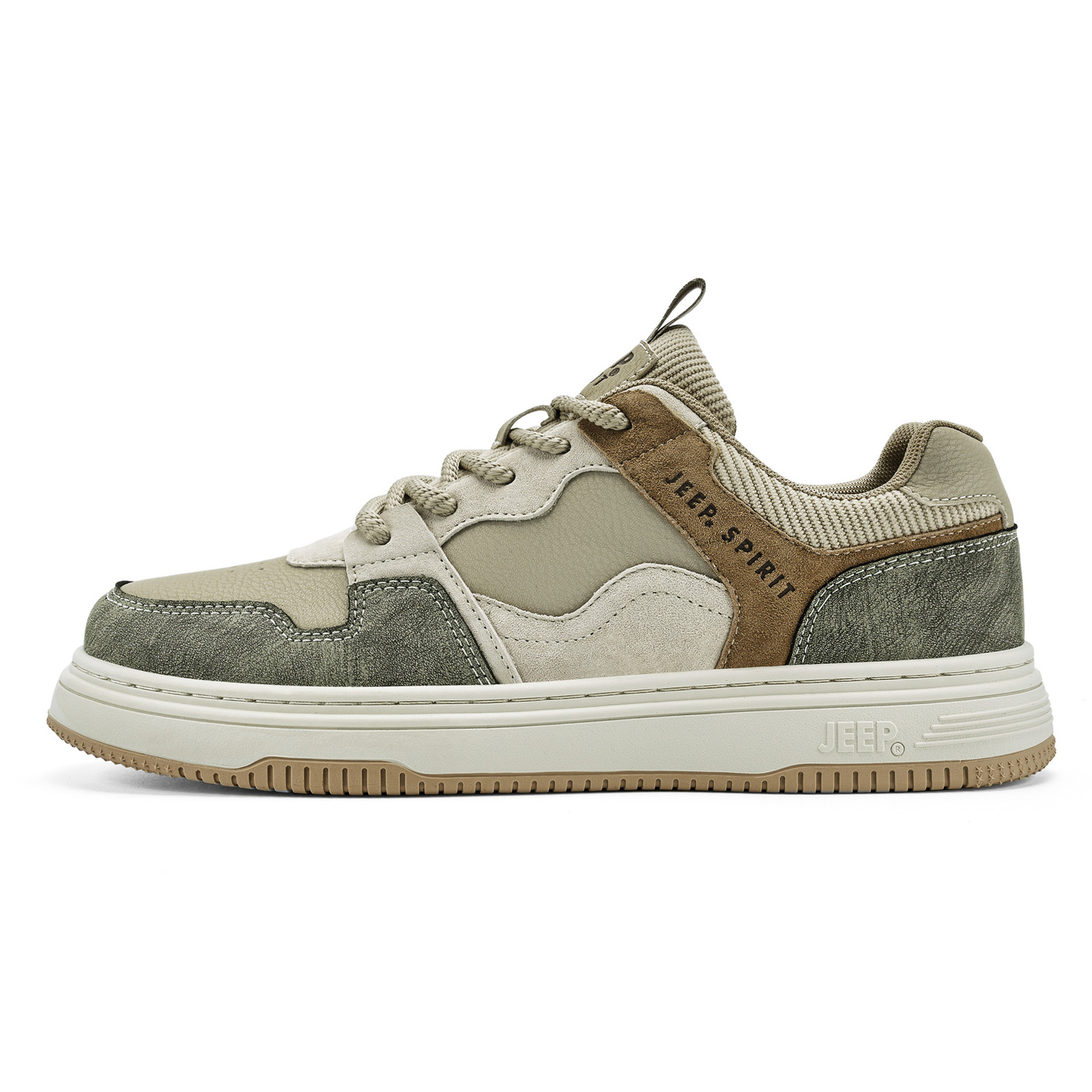

JEEP SPIRIT Низкие повседневные кеды мужские Sandstone из песчаной кожи, цвет Sandstone Leather Upper