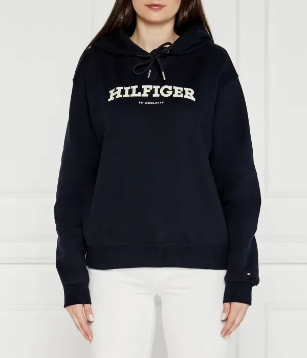 Толстовка REG MONOTYPE FLOCK regular fit Tommy Hilfiger, темно-синий