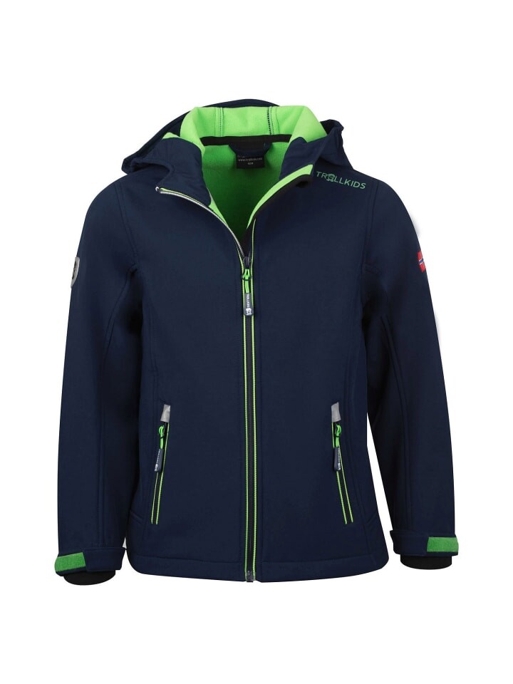 

Куртка Trollkids Trollfjord, цвет navy/green