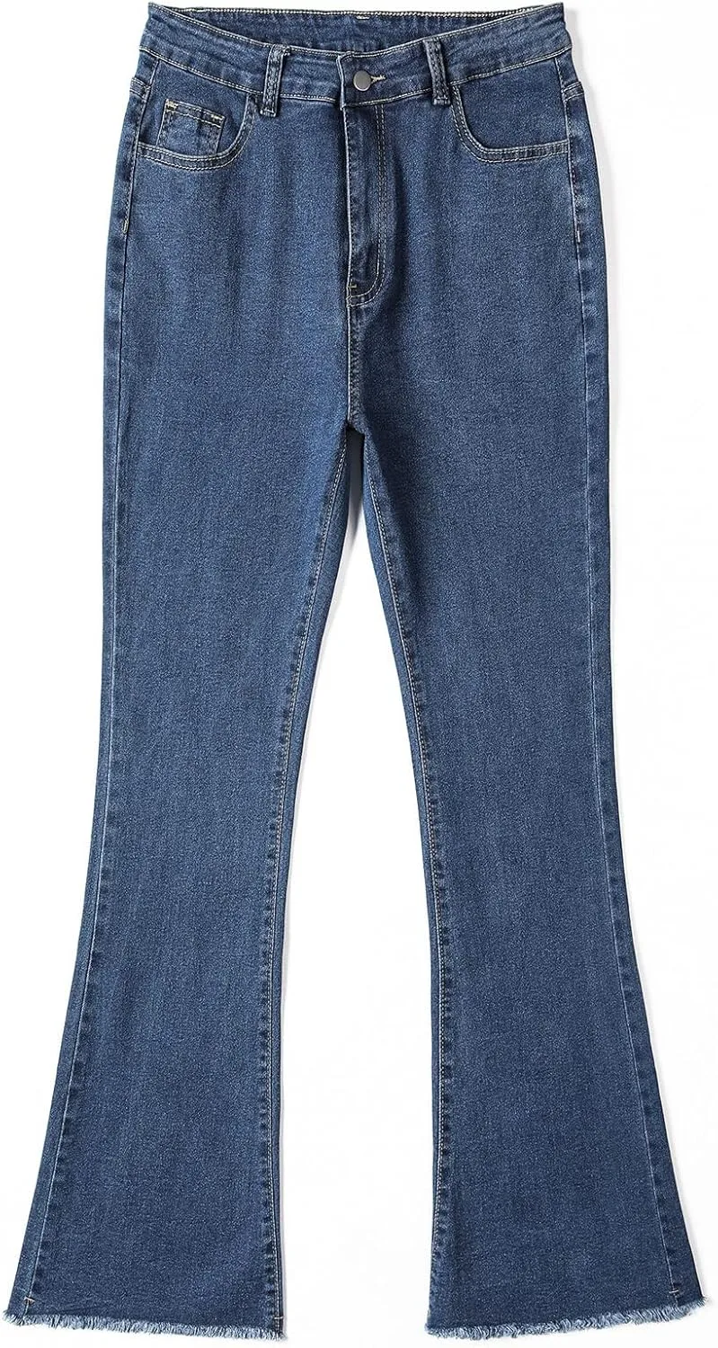 Женские джинсы Bell Botton High Waisted Stretchy Skinny Slim Fit Curvy Bootcut — фото 3