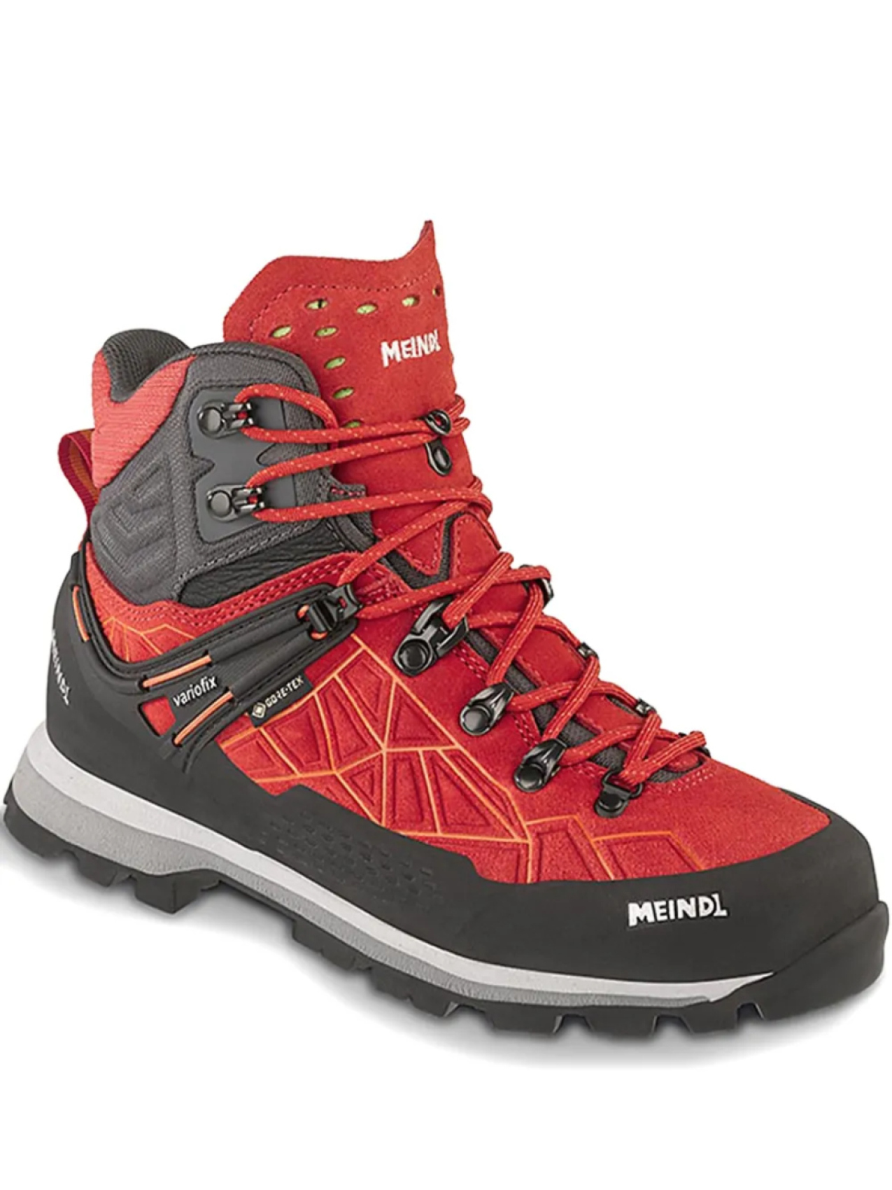 Ботинки Meindl Lite Summit Lady GTX с геометрическим узором и шнуровкой, оранжевый