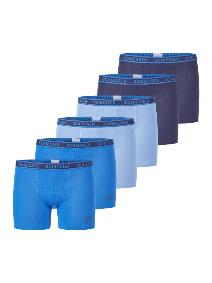 

Schiesser Ретро трусы для мальчиков, 95% органический хлопок, синий цвет