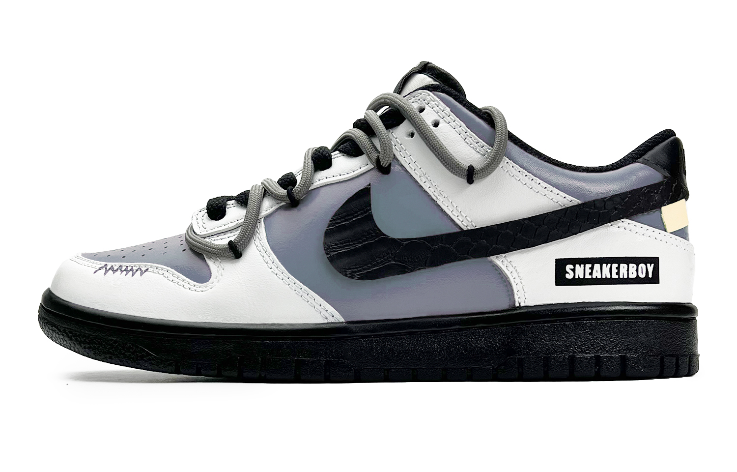 

Nike Детские кроссовки для скейтбординга Dunk Pale Blue с нескользящей подошвой, износостойкие, серо-белые, подростковые