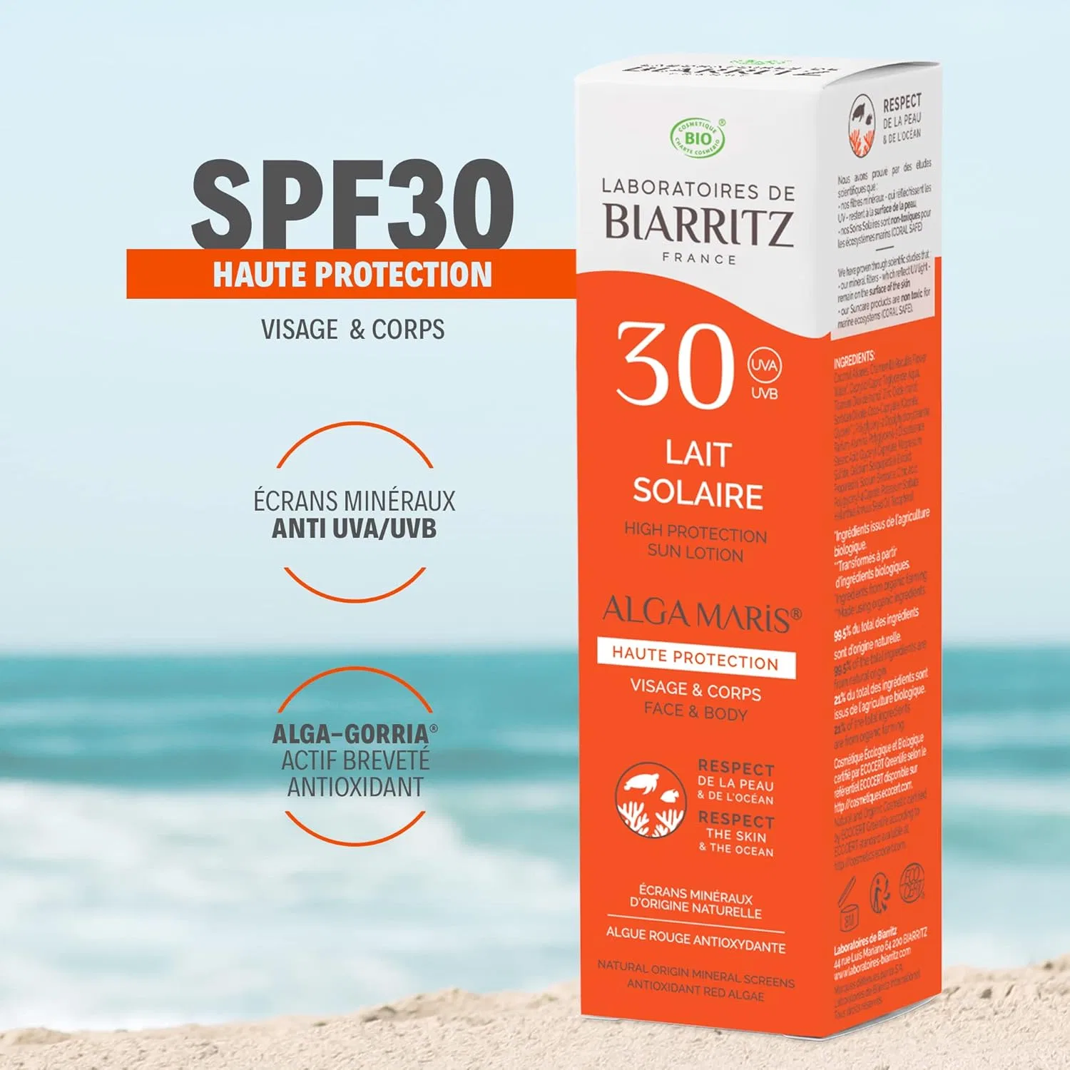 Органическое солнцезащитное молочко SPF30 «ALGA MARIS» от algamaris Laboratoires De Biarritz — фото 3