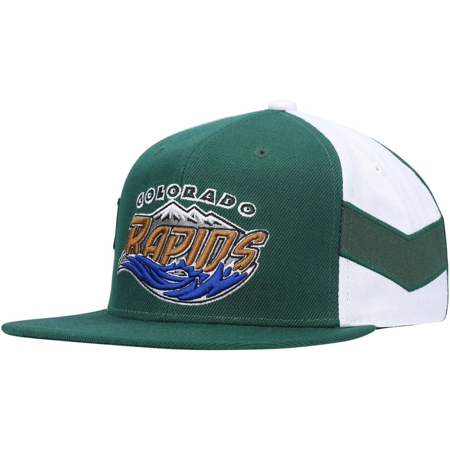 

Мужская кепка Snapback с историческим логотипом Mitchell & Ness Green Colorado Rapids начиная с 96-го года