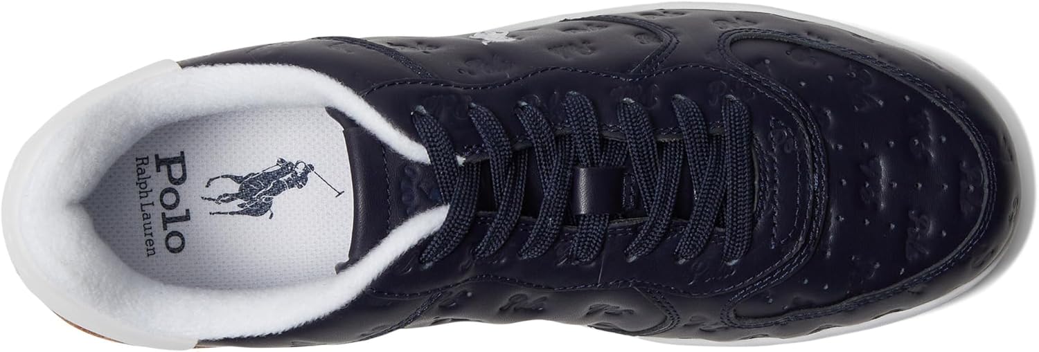 Кроссовки Polo Ralph Lauren Masters Court Logo из кожи, Navy — фото 2