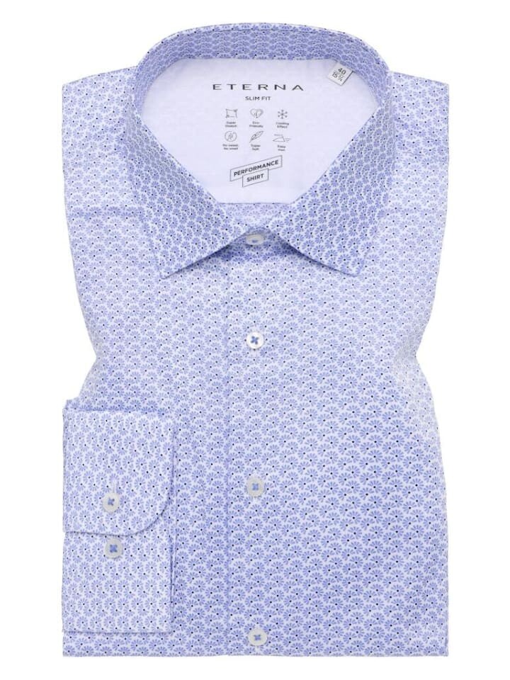 

Рубашка Eterna Langarmhemd, цвет himmelblau