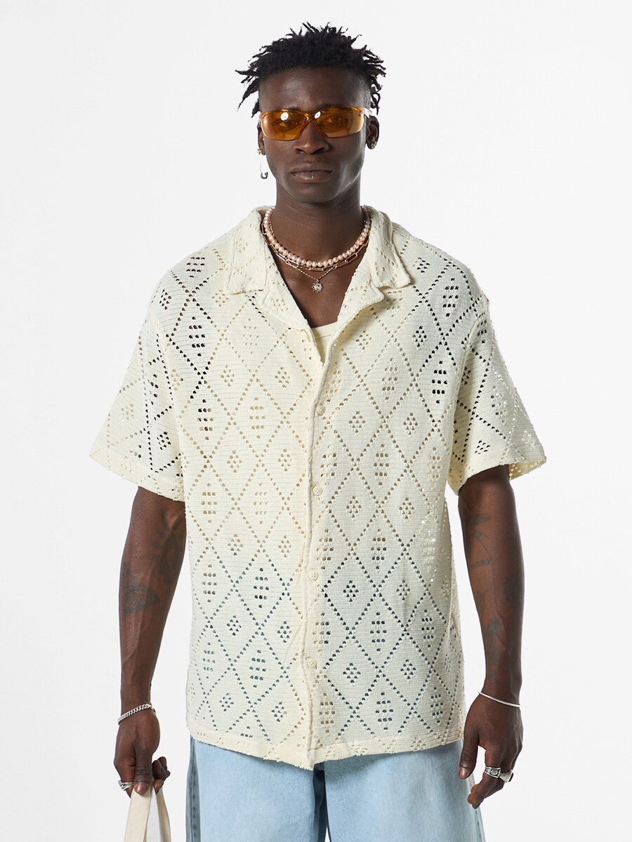 

Рубашка на пуговицах Comfort fit VAMOS CLO, бежевый