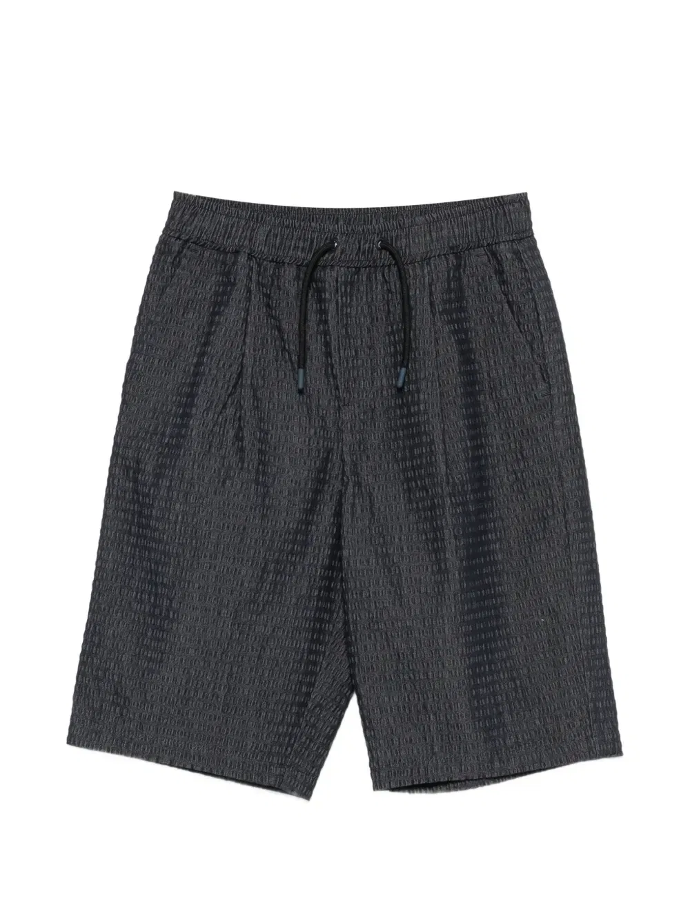 Шорты из жатого сирсакера на шнурке Emporio Armani Kids, синий