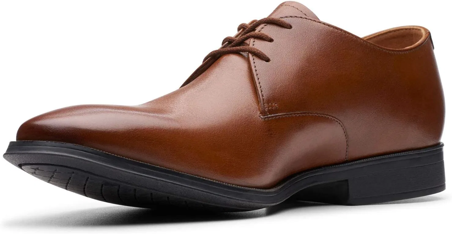 Мужские дерби Clarks Gilman Walk, Dark Tan Leather