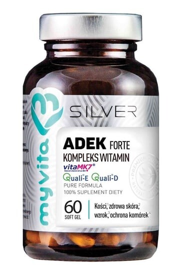 

Витаминный комплекс SILVER 100% ADEK Forte, 60 капсул. MyVita