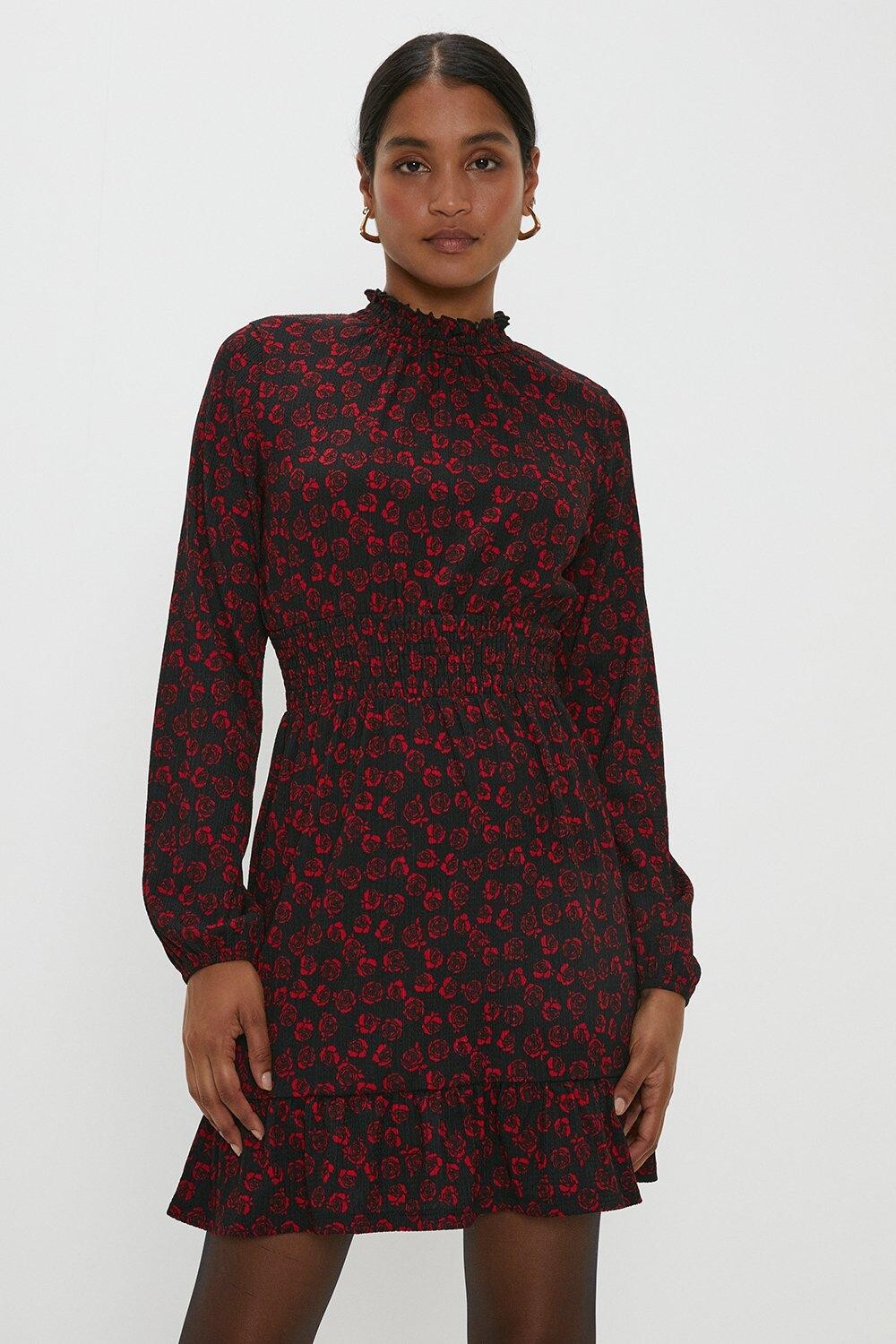 

Мини-платье Red Rose с присборенной талией Dorothy Perkins, мультиколор