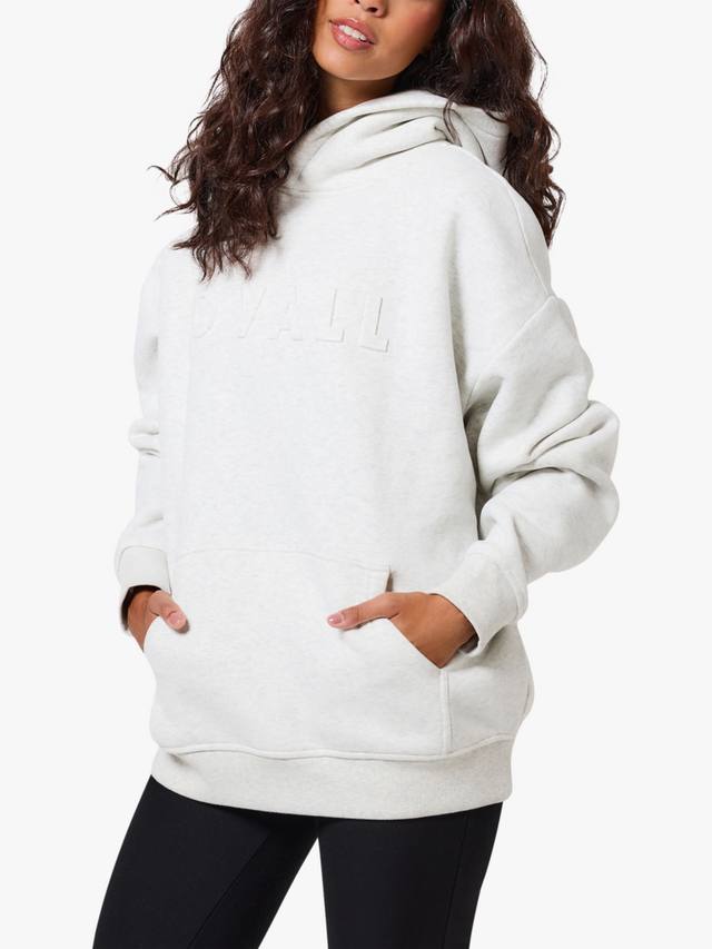 

Логотип утепленный оверсайз худи Lovall, Mid Grey