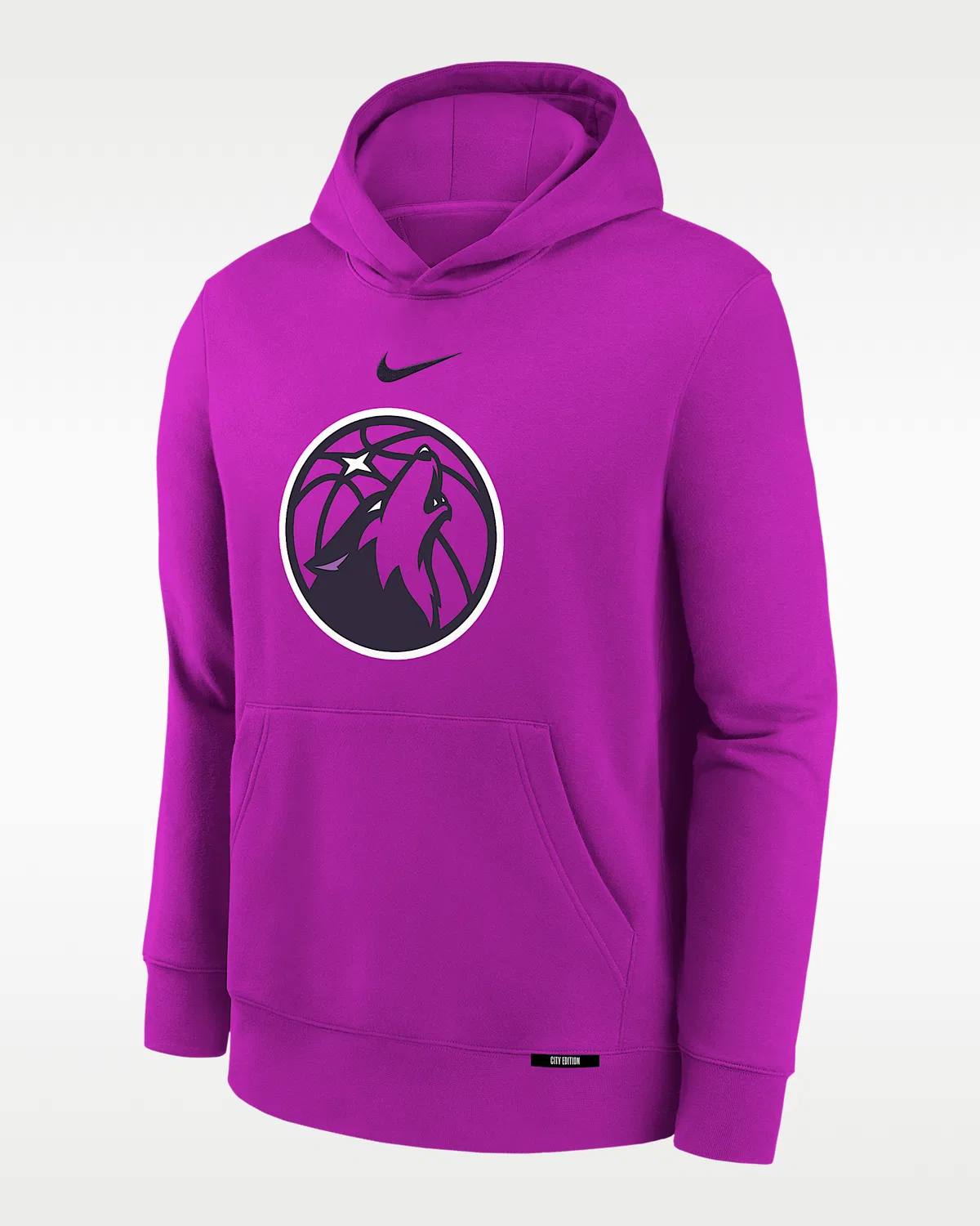 Детская флисовая худи Minnesota Timberwolves Club Fleece City Edition, Vivid Purple